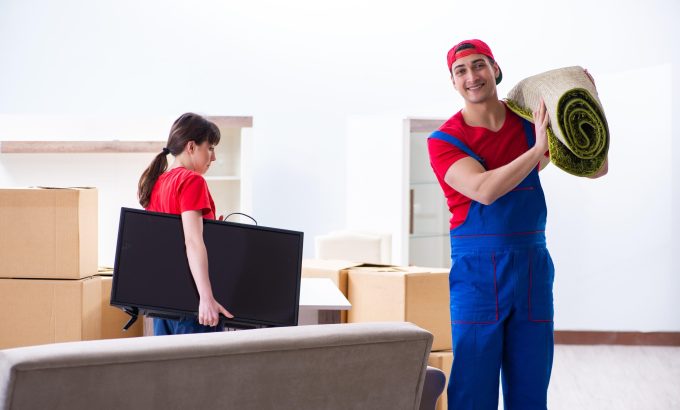 Professional movers doing home relocation Professional movers doing home relocation